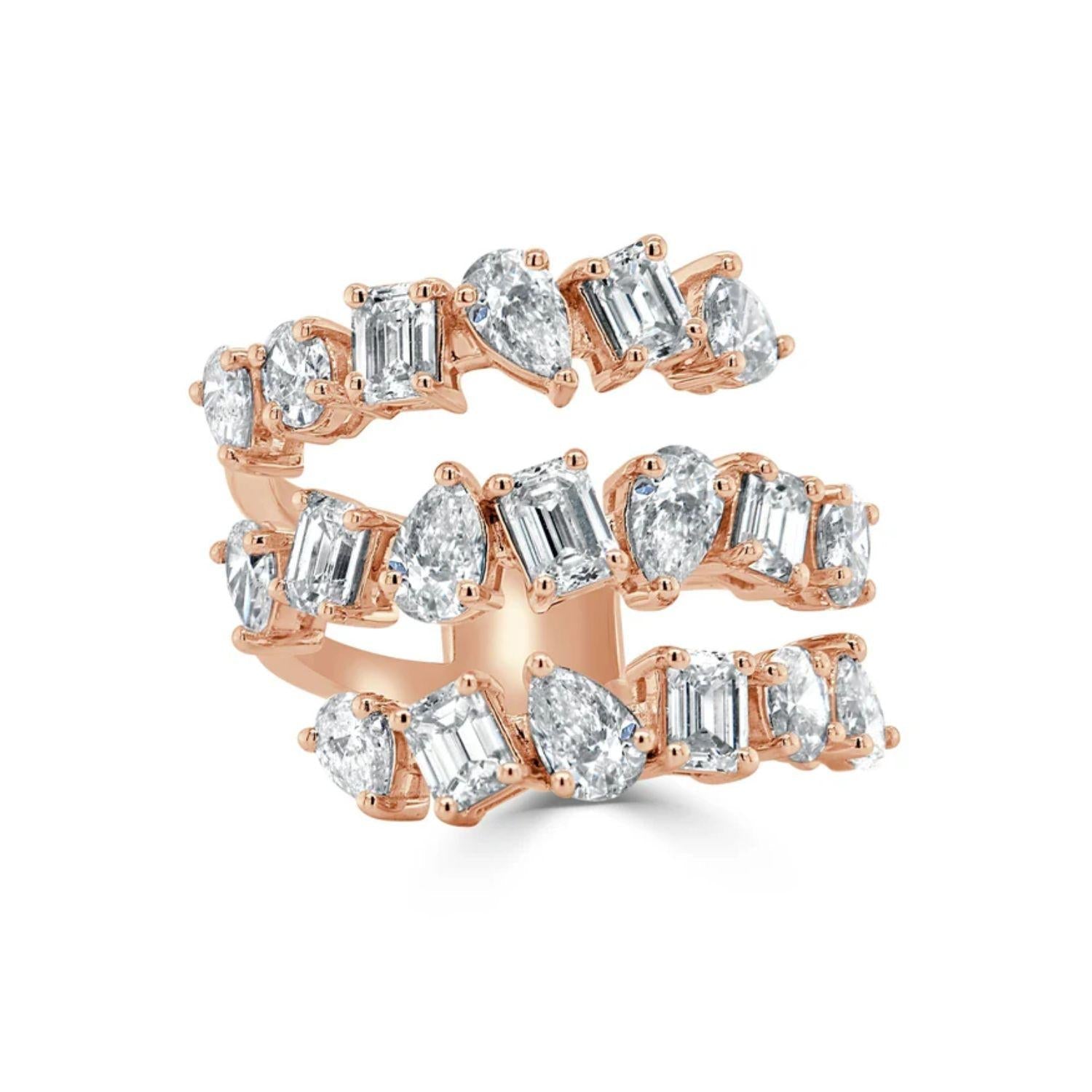 Fancy - Shape 3 - Row Diamond Ring