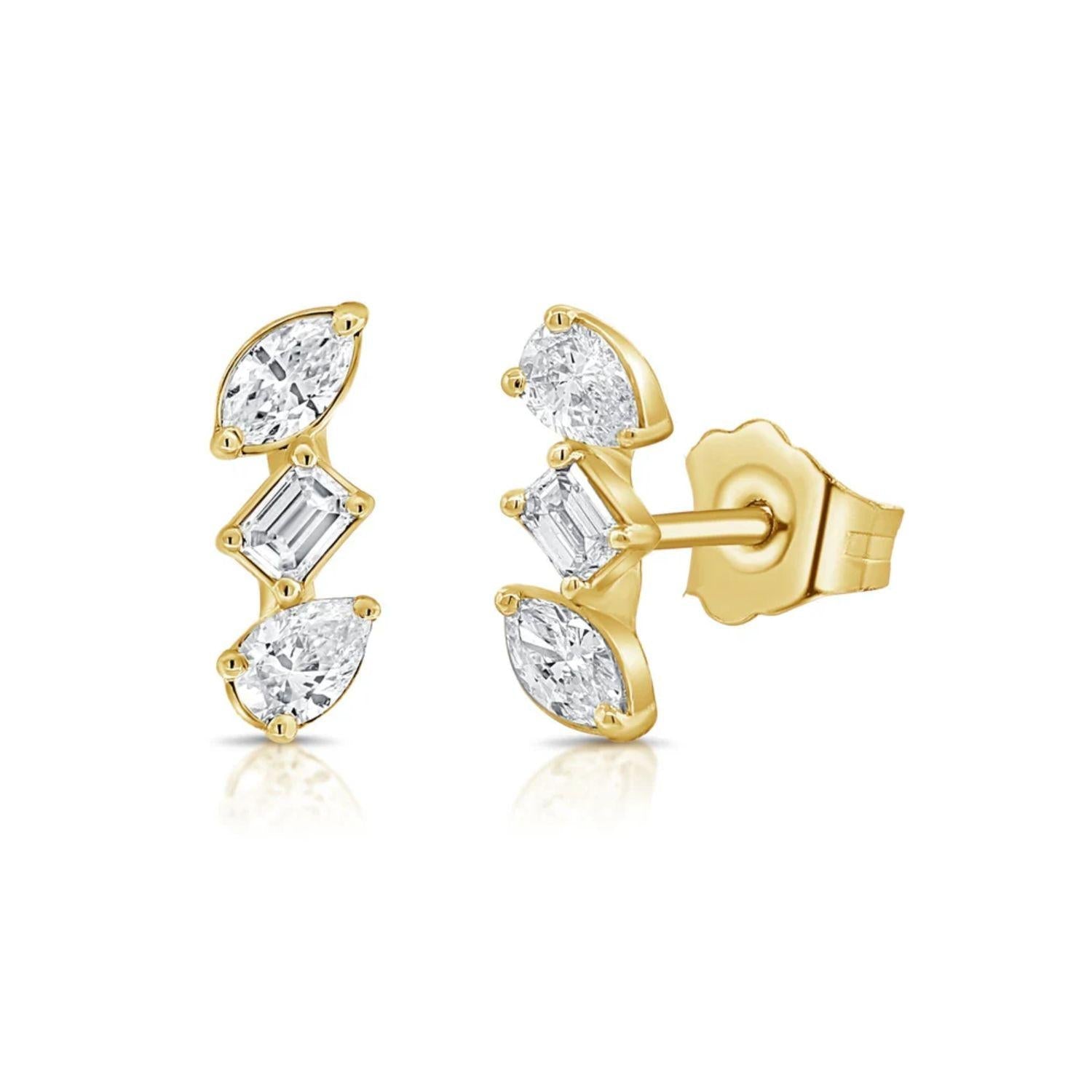 Fancy - Shape Diamond Stud Earrings
