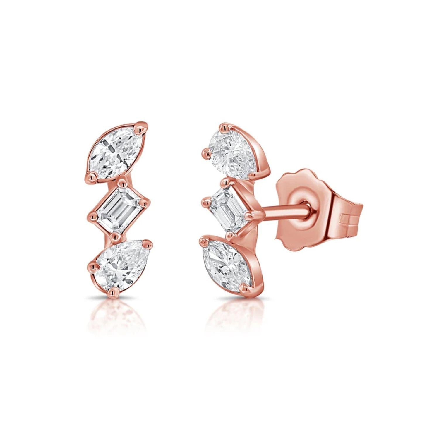 Fancy - Shape Diamond Stud Earrings