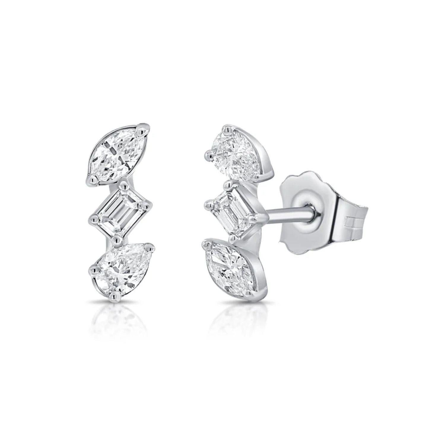 Fancy - Shape Diamond Stud Earrings