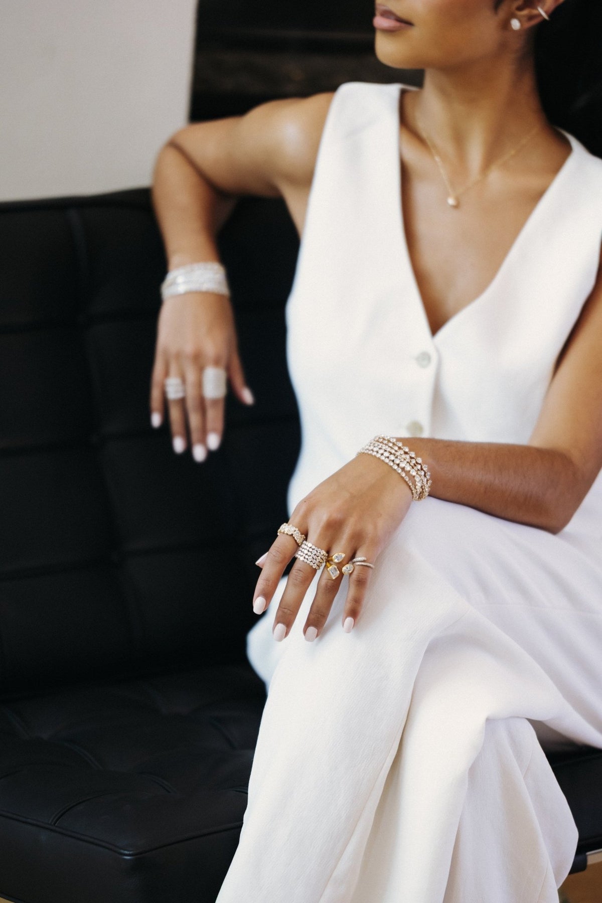 Five-Row Bubble Lab-Grown Diamond Band