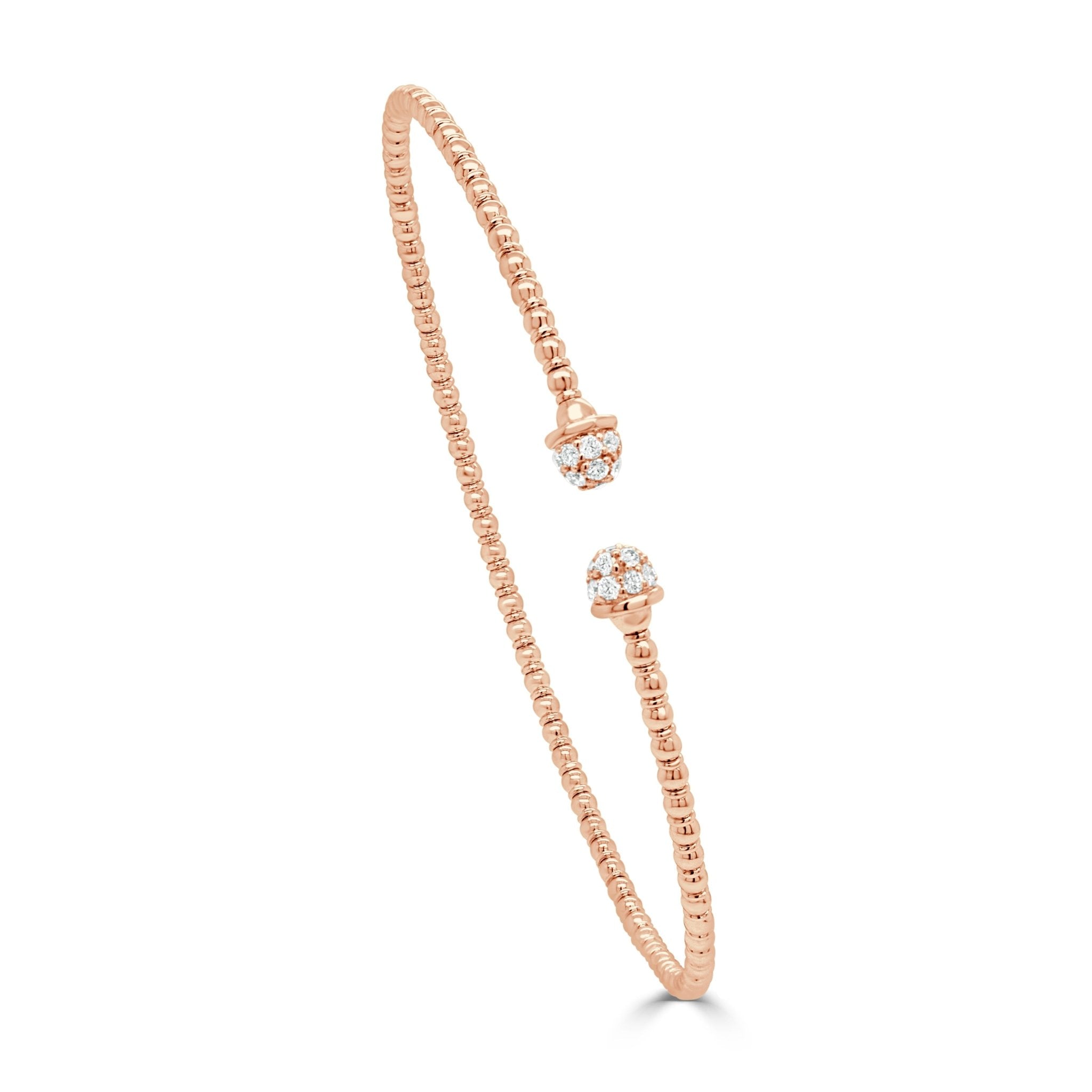 Flexible Beaded Diamond Bangle