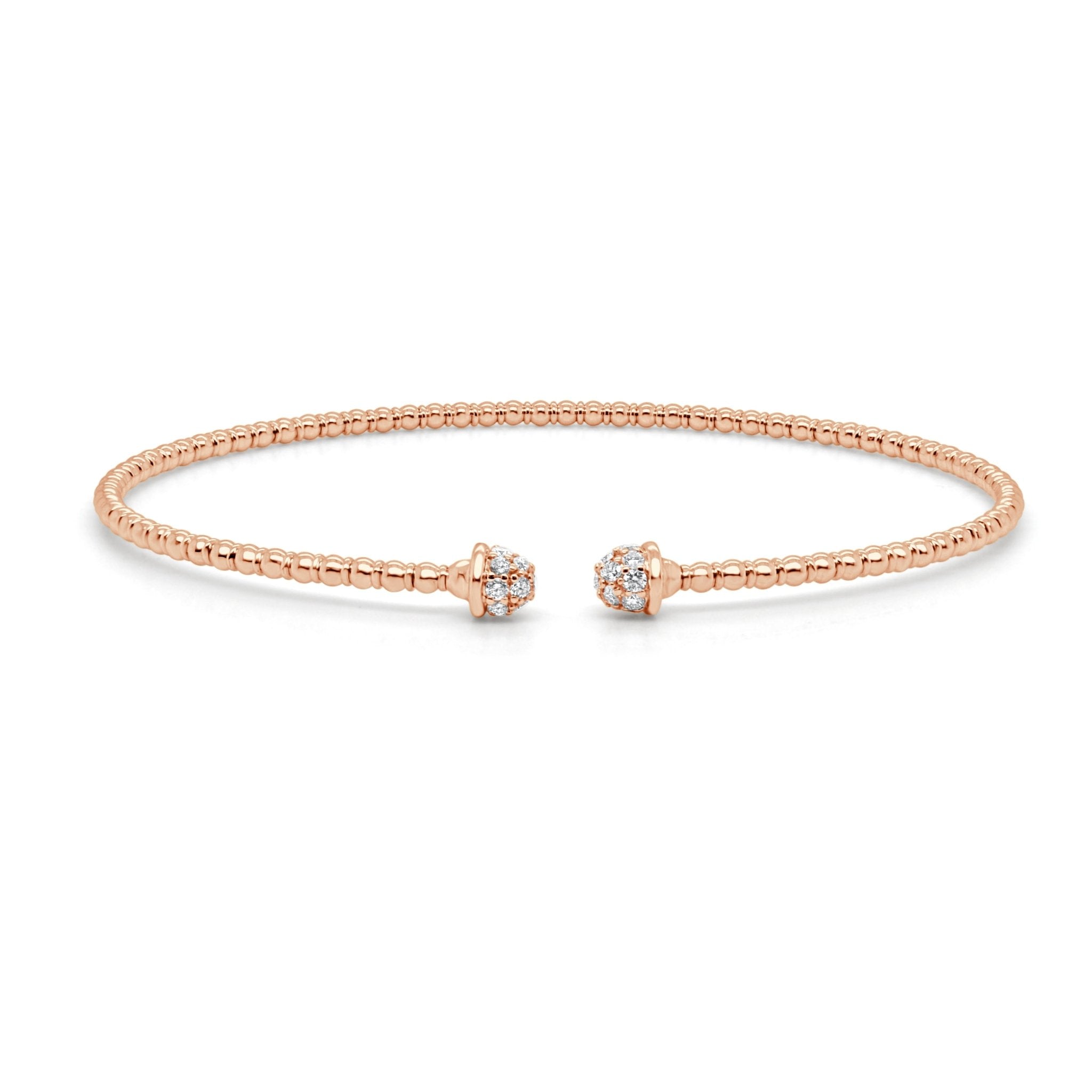 Flexible Beaded Diamond Bangle