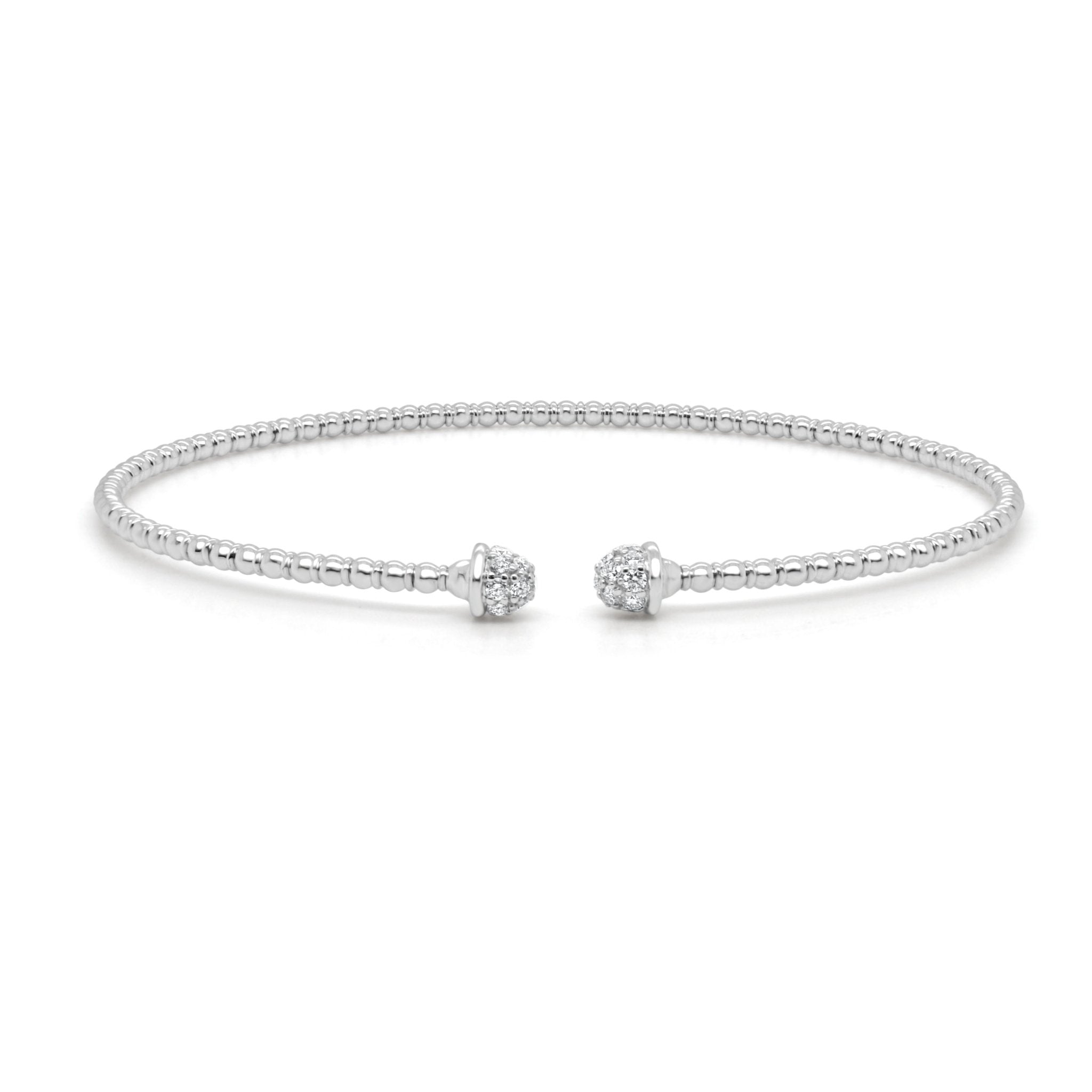 Flexible Beaded Diamond Bangle