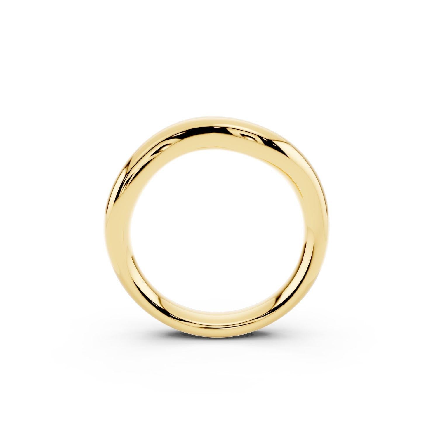 Gold Sculptural Wave Band