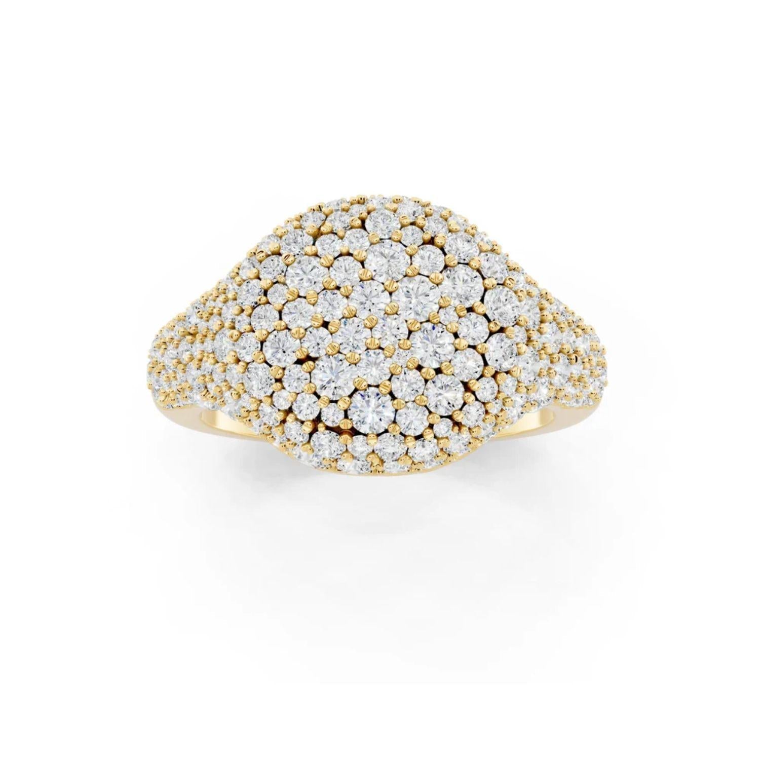 Golden Pave Ring