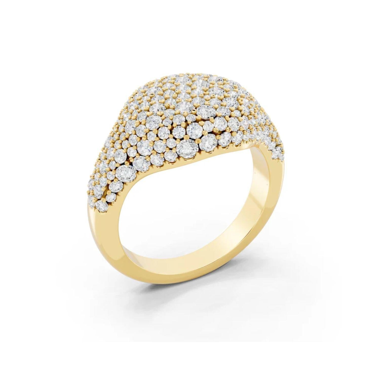Golden Pave Ring