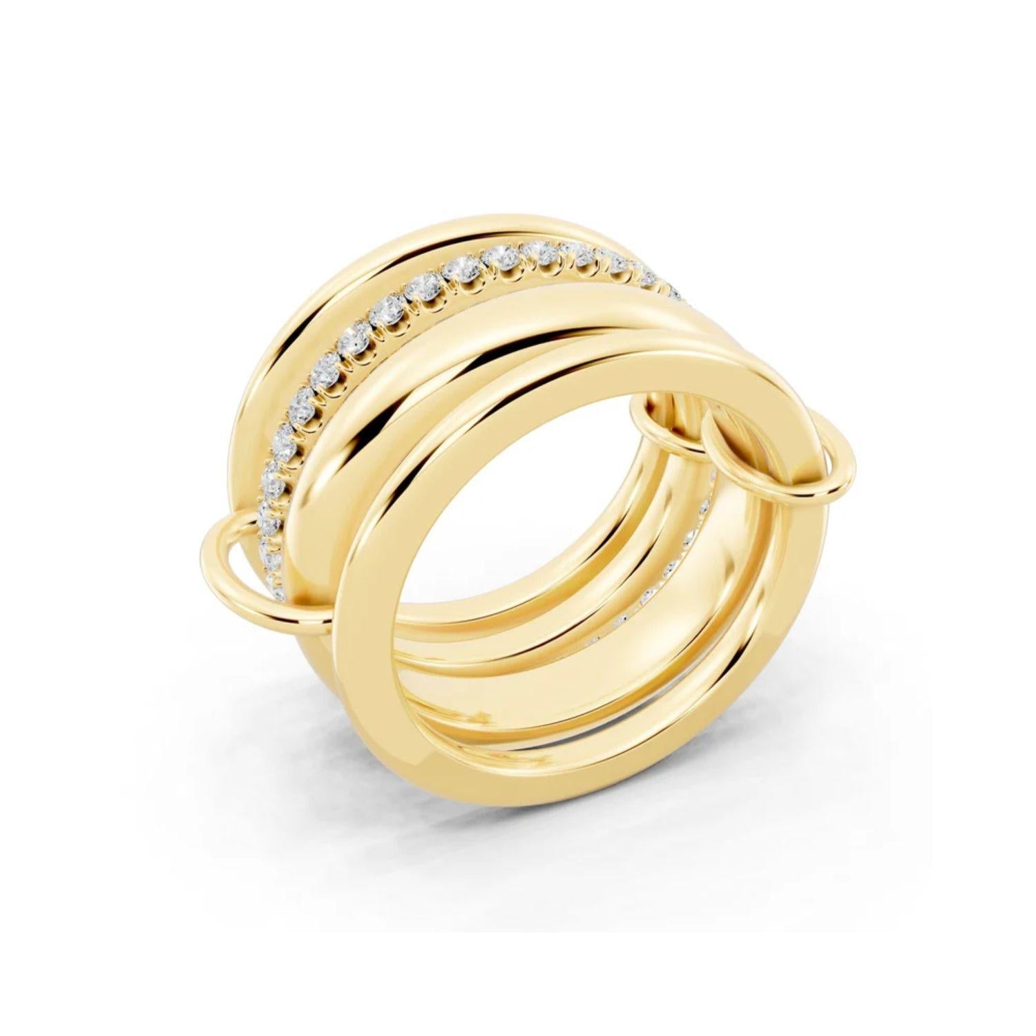 Golden Stacks Ring