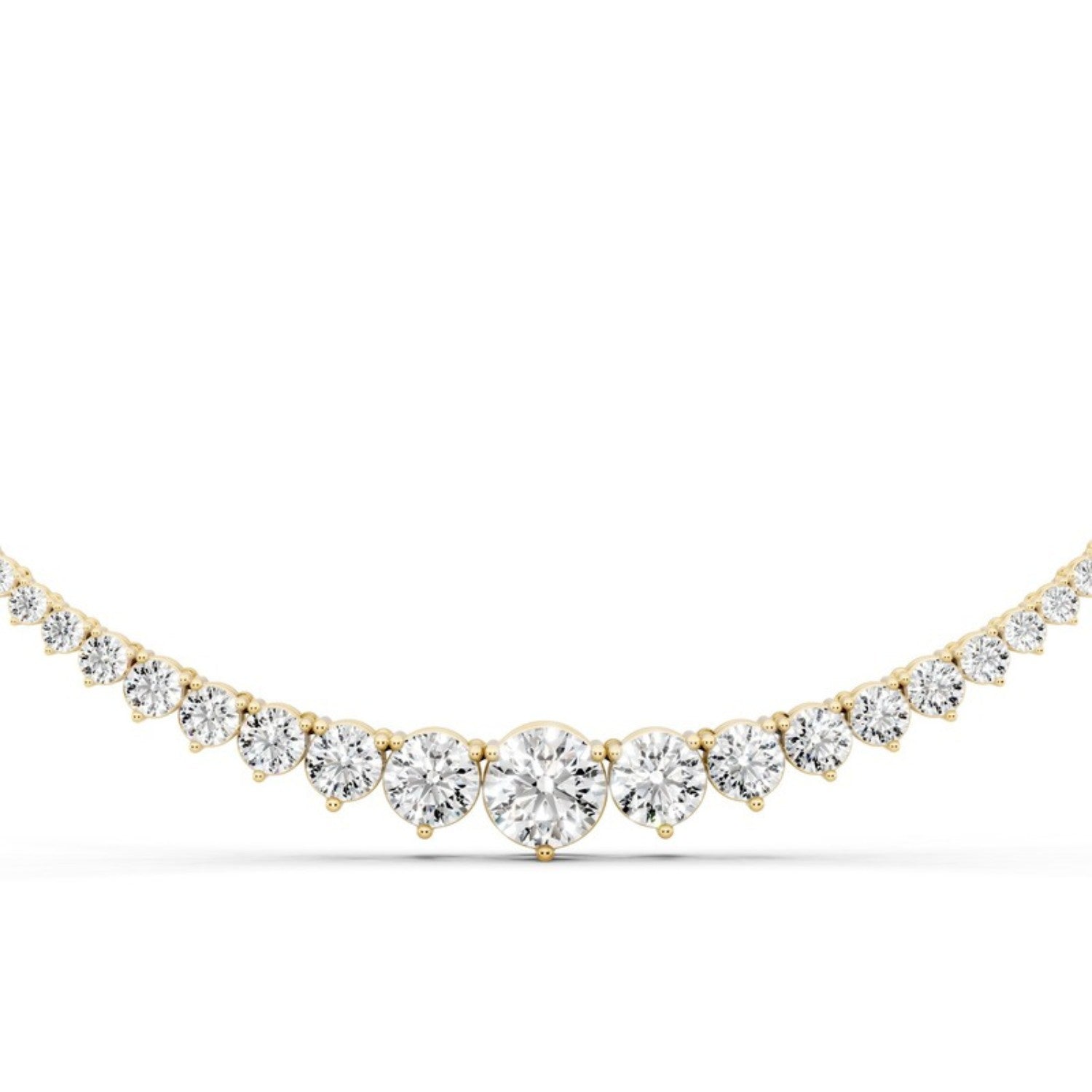Graduated Diamond Riviera Necklace in 14K white gold
