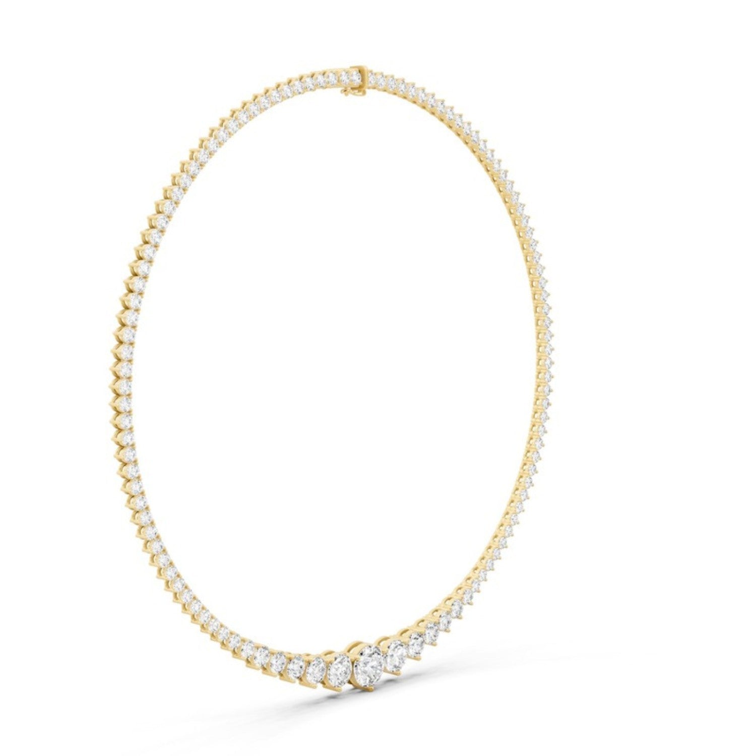 Graduated Diamond Riviera Necklace, detail view 1