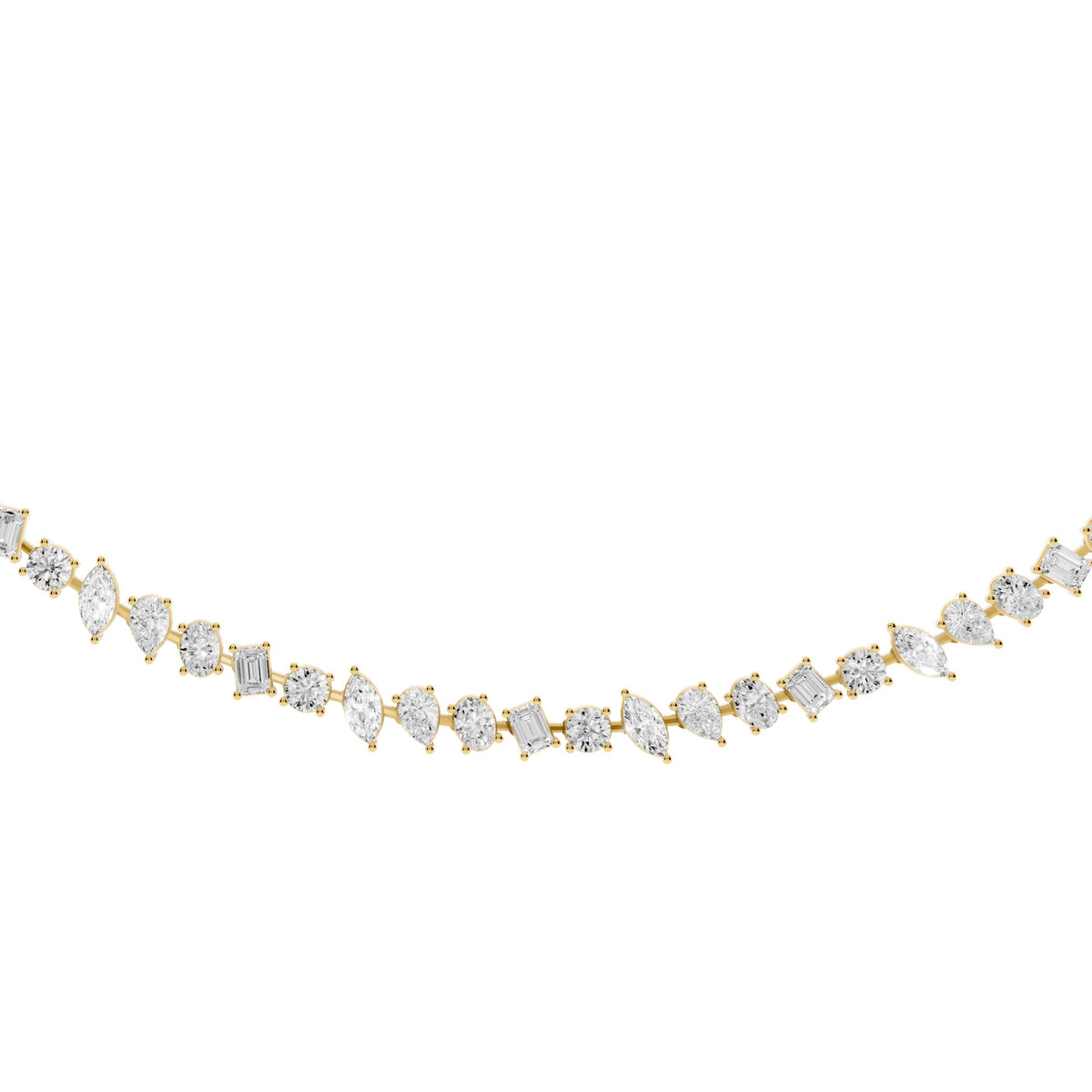 Mixed-Shape Lab-Grown Diamond Collar Necklace