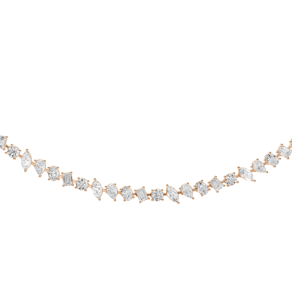 Mixed-Shape Lab-Grown Diamond Collar Necklace