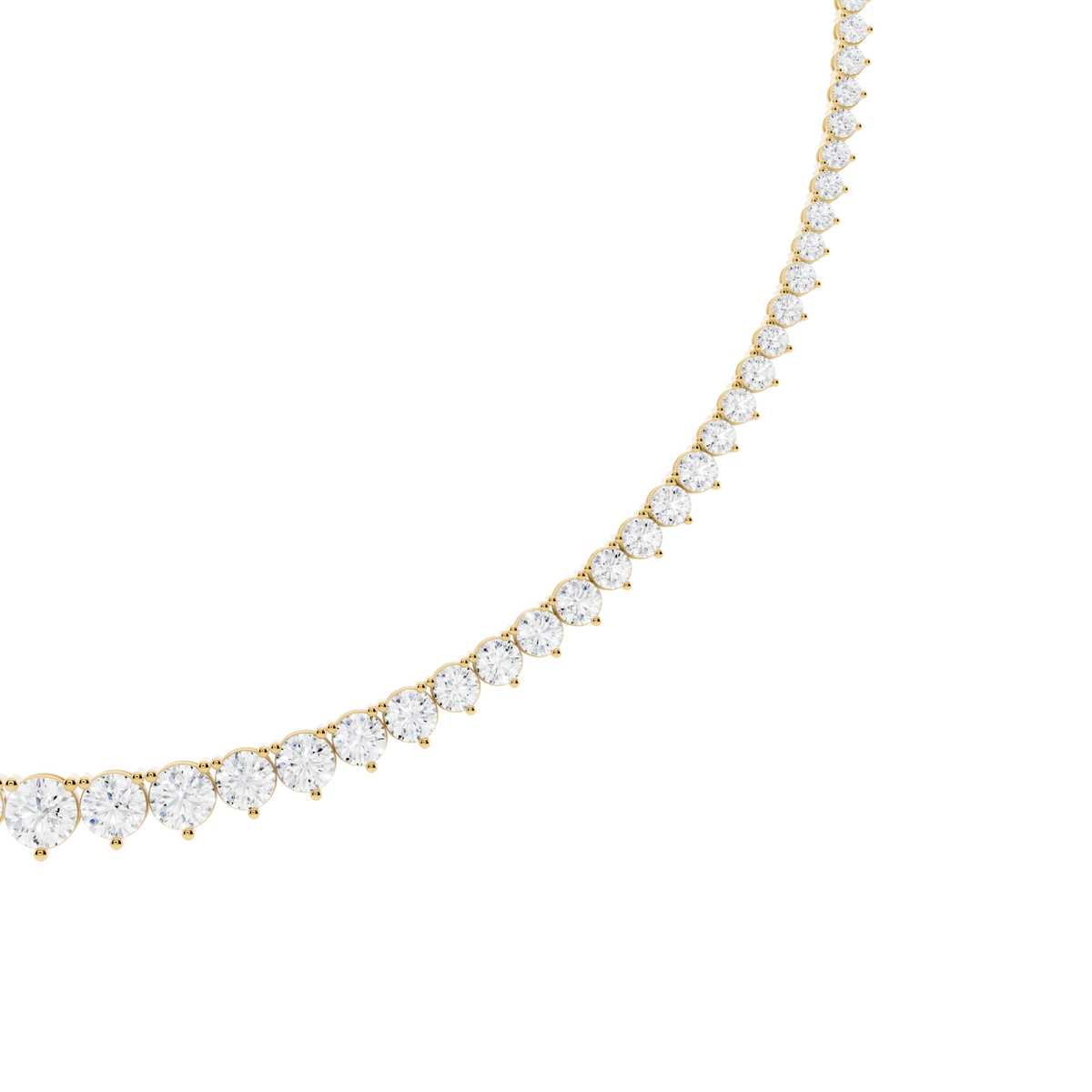 Graduated Lab-Grown Diamond Tennis Necklace