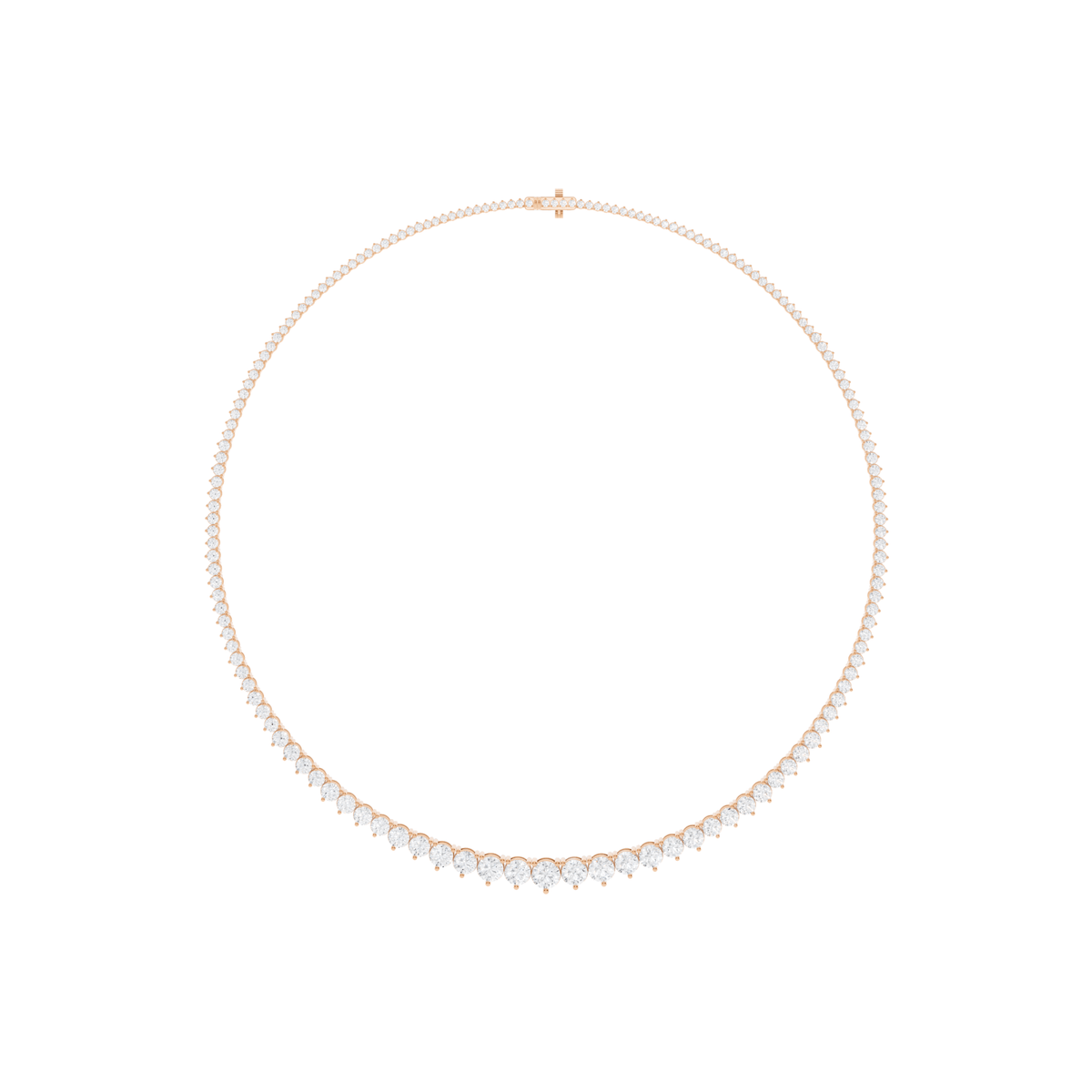 Graduated Lab-Grown Diamond Tennis Necklace