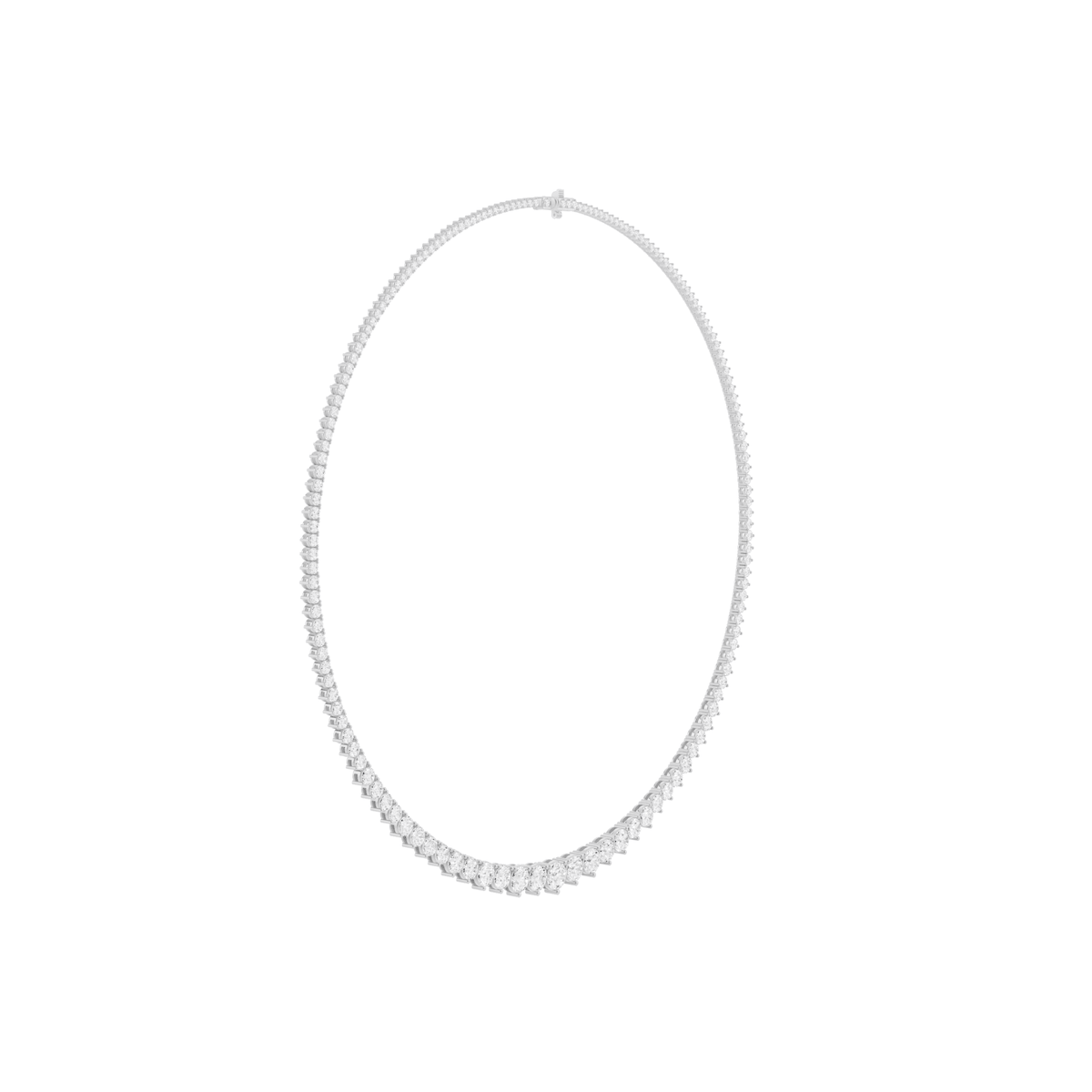 Graduated Lab-Grown Diamond Tennis Necklace