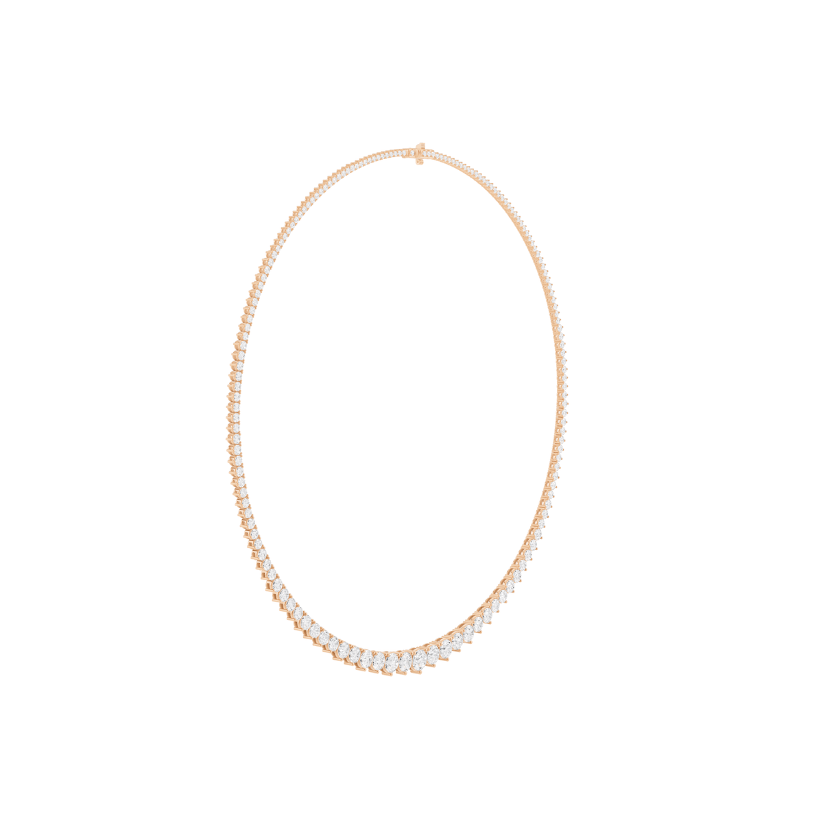 Graduated Lab-Grown Diamond Tennis Necklace