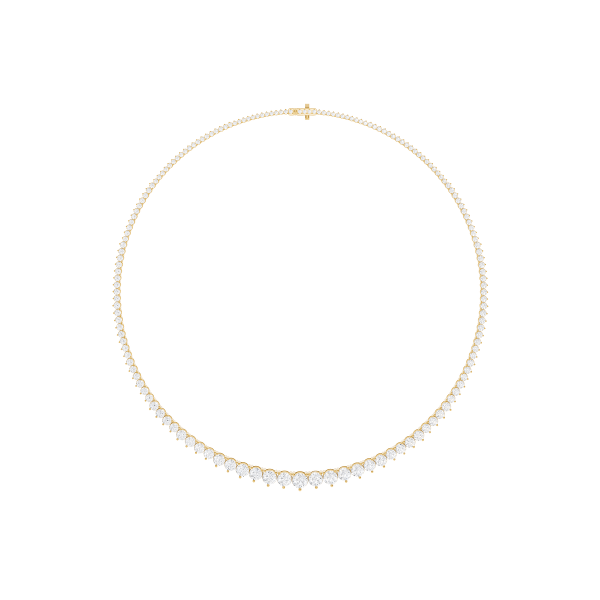 Graduated Lab-Grown Diamond Tennis Necklace