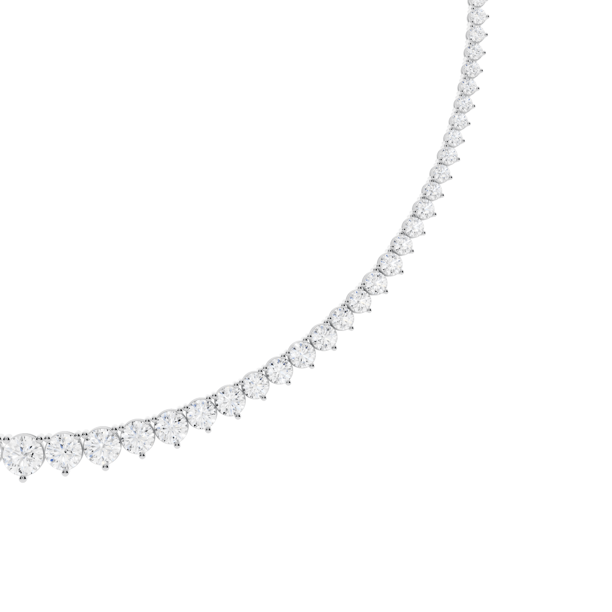 Graduated Lab-Grown Diamond Tennis Necklace