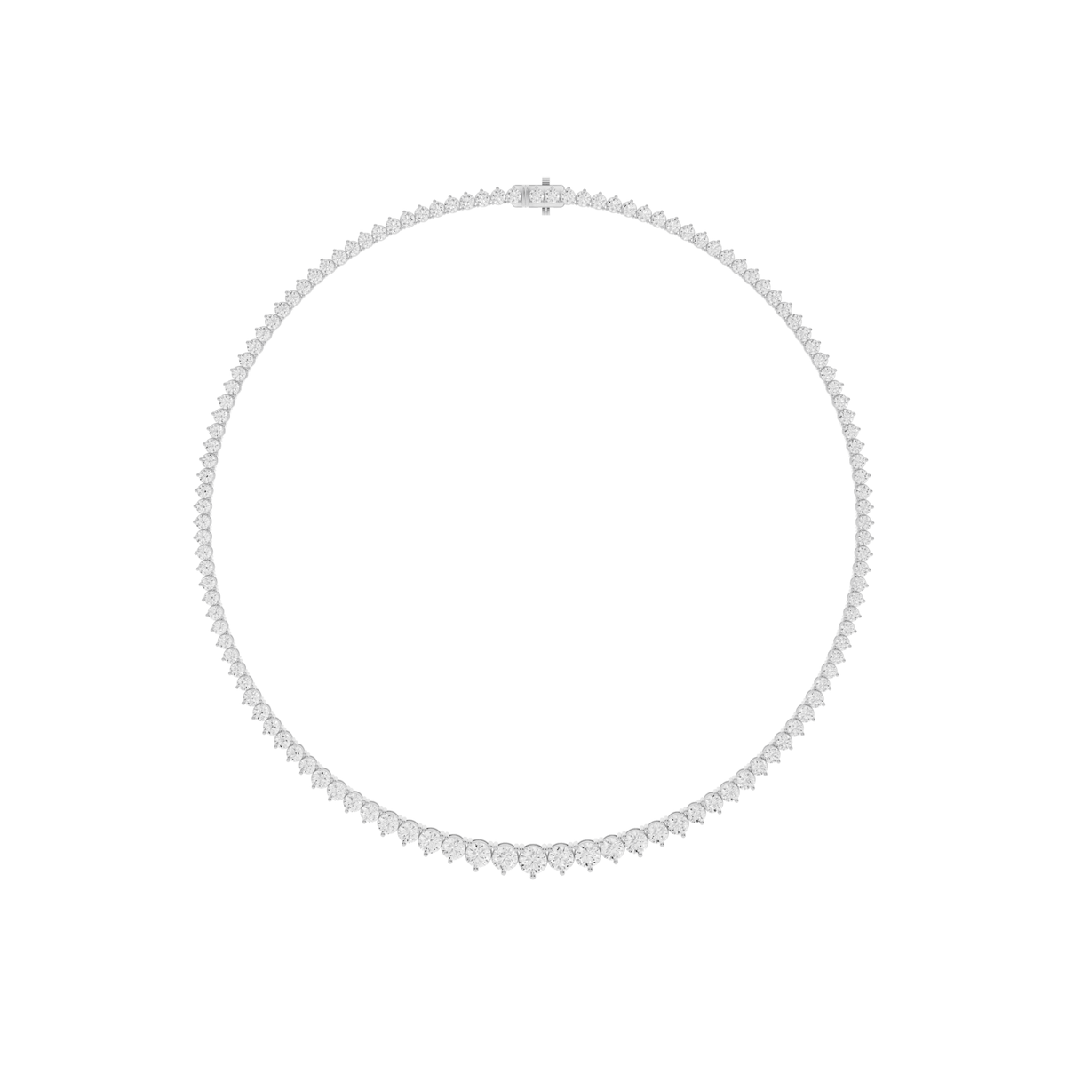 Graduated Lab-Grown Diamond Tennis Necklace