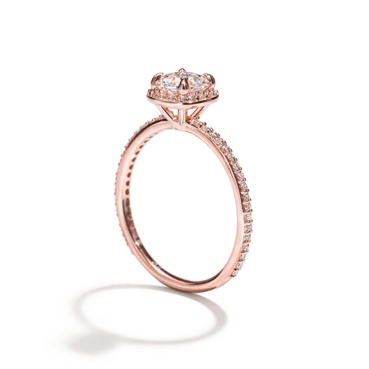 Halo Pave Engagement Ring