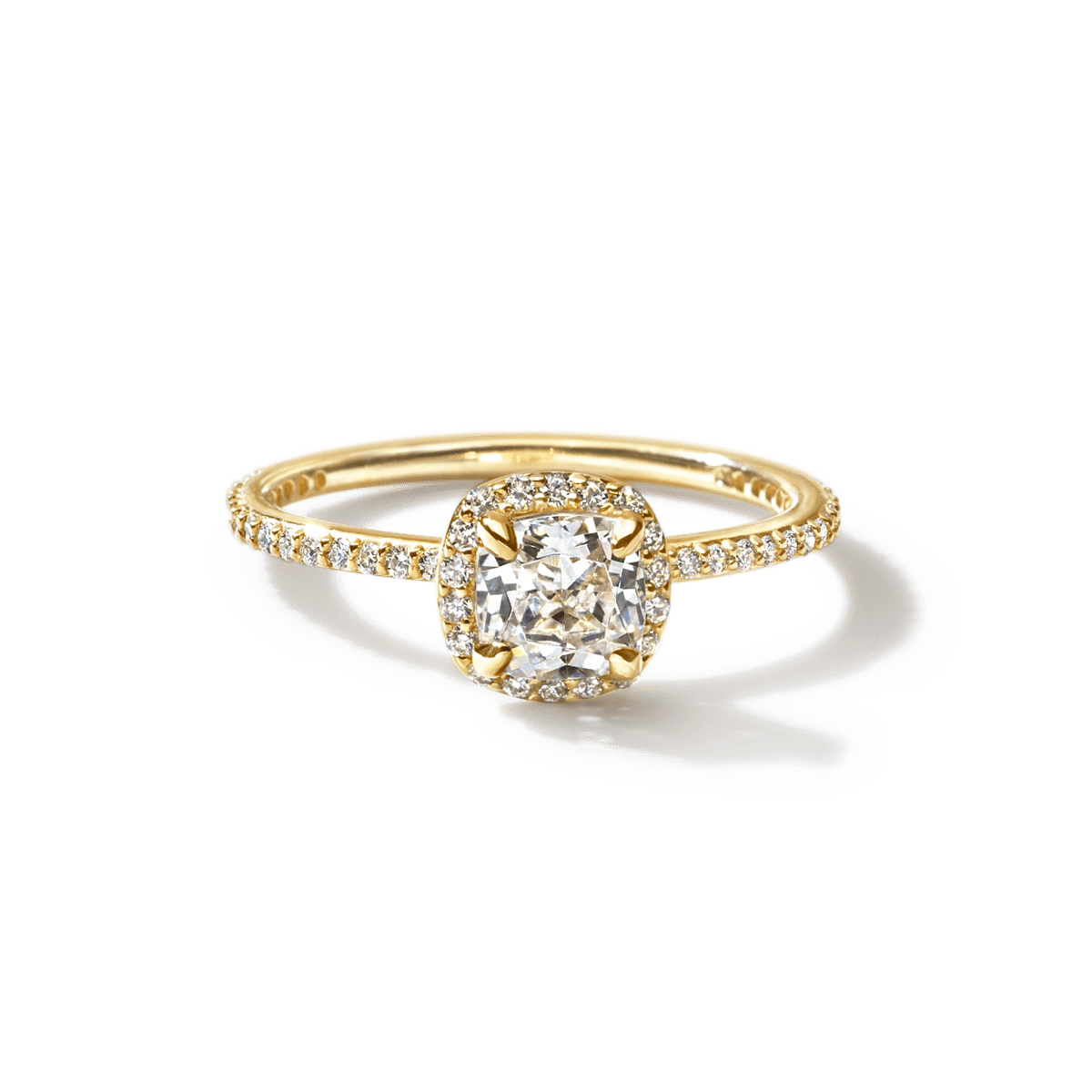 Halo Pave Engagement Ring