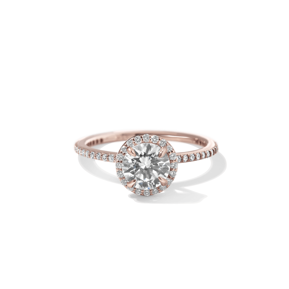Halo Pave Engagement Ring