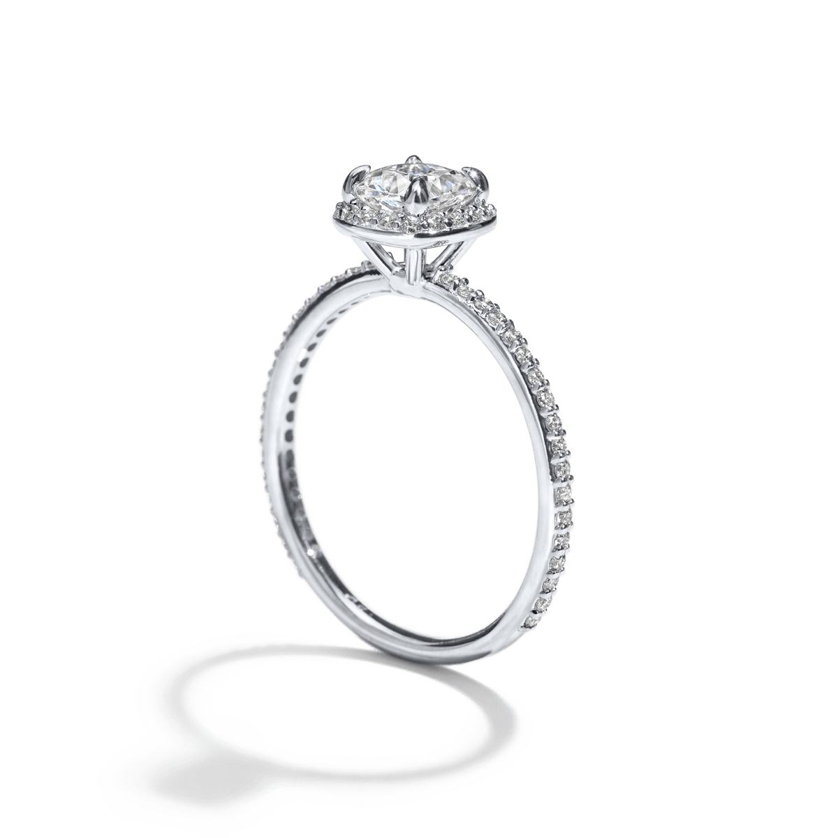 Halo Pave Engagement Ring