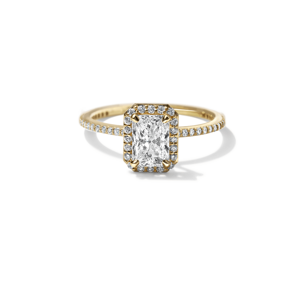 Halo Pave Engagement Ring