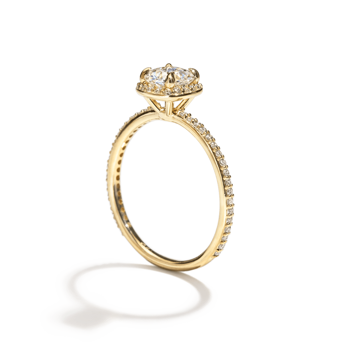 Halo Pave Engagement Ring