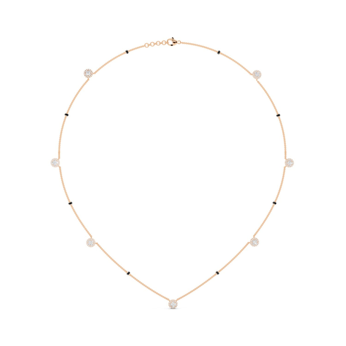 Halo Station Diamond Mangalsutra