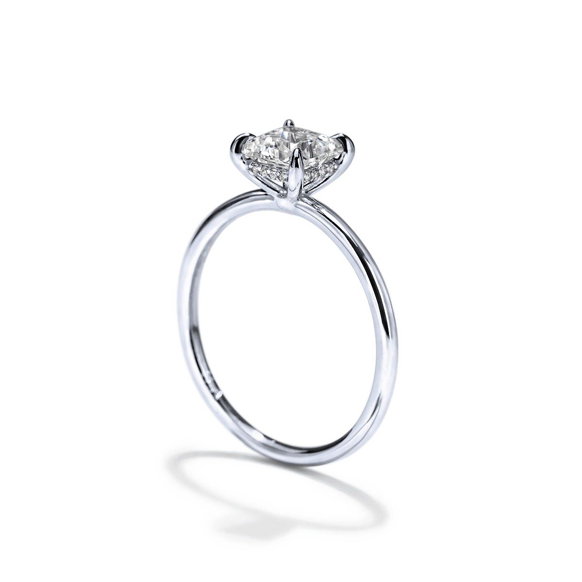 Hidden Halo Engagement Ring