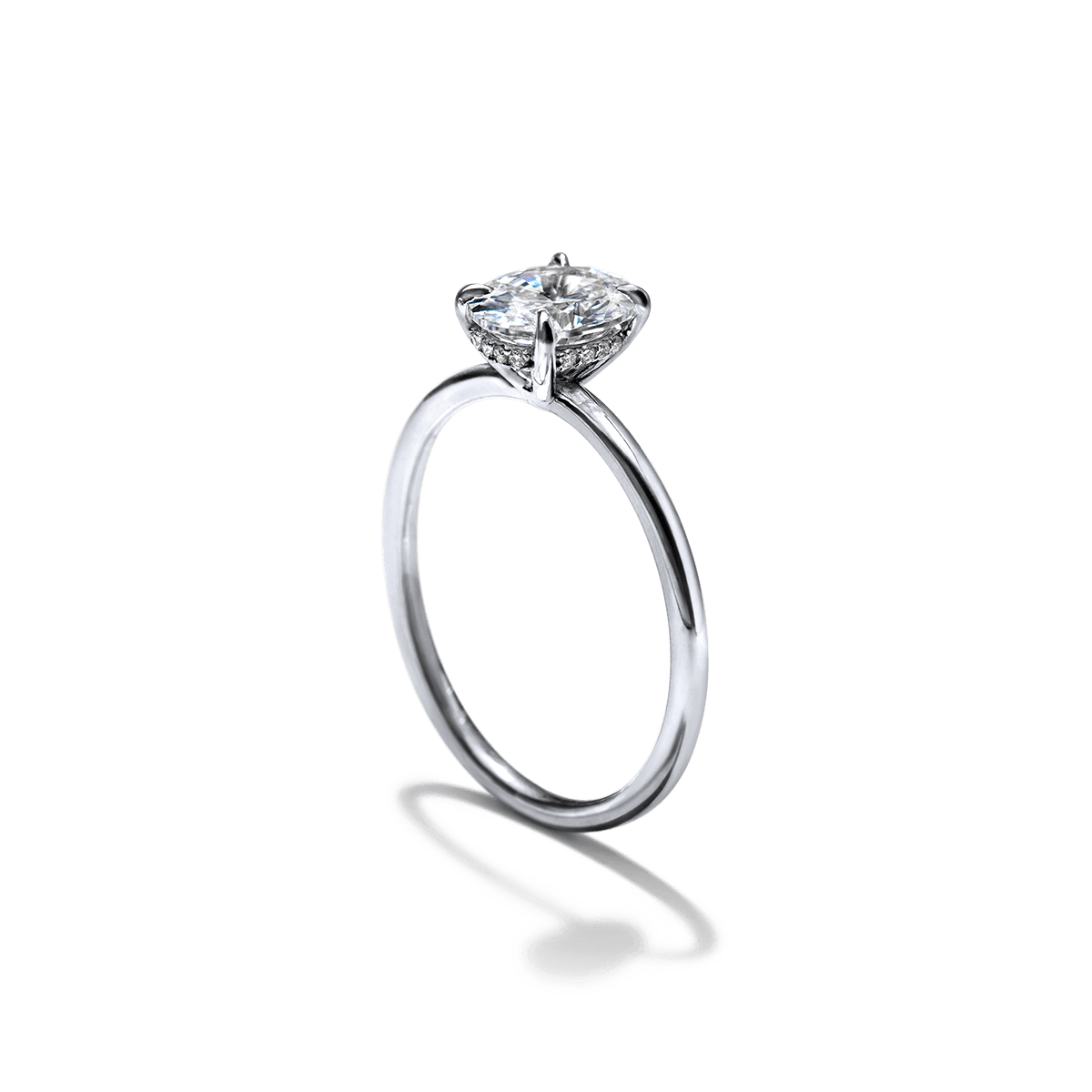 Hidden Halo Engagement Ring