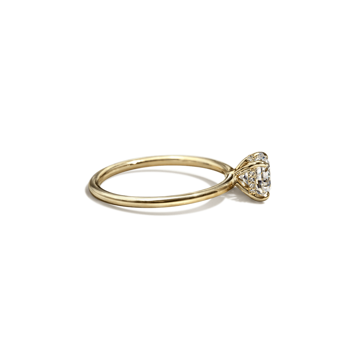 Hidden Halo Engagement Ring