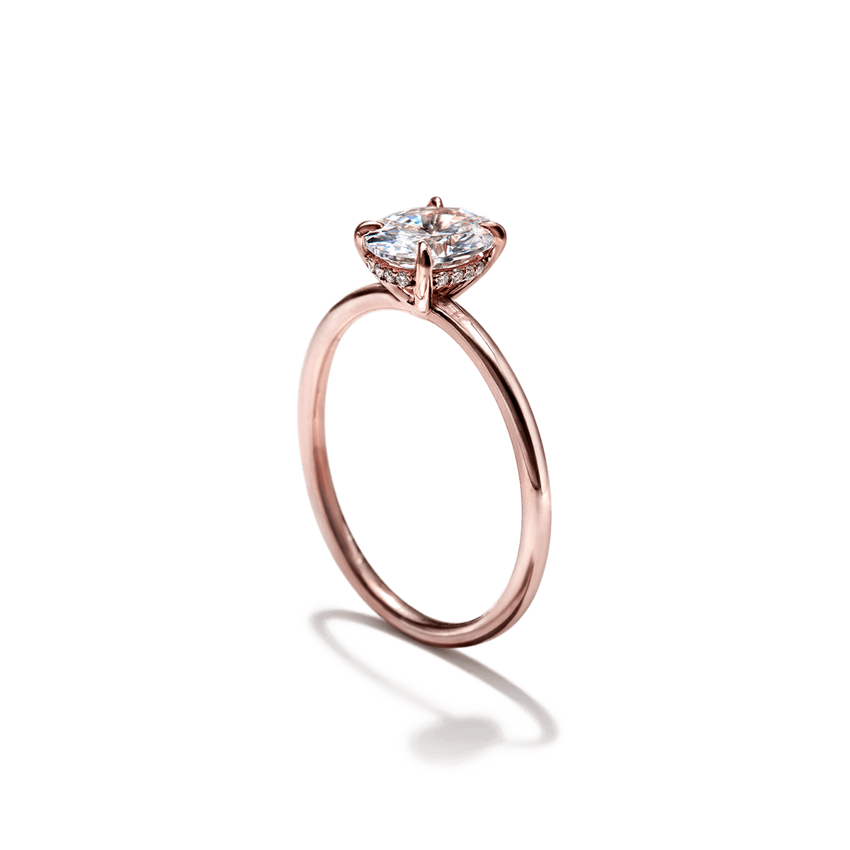 Hidden Halo Engagement Ring