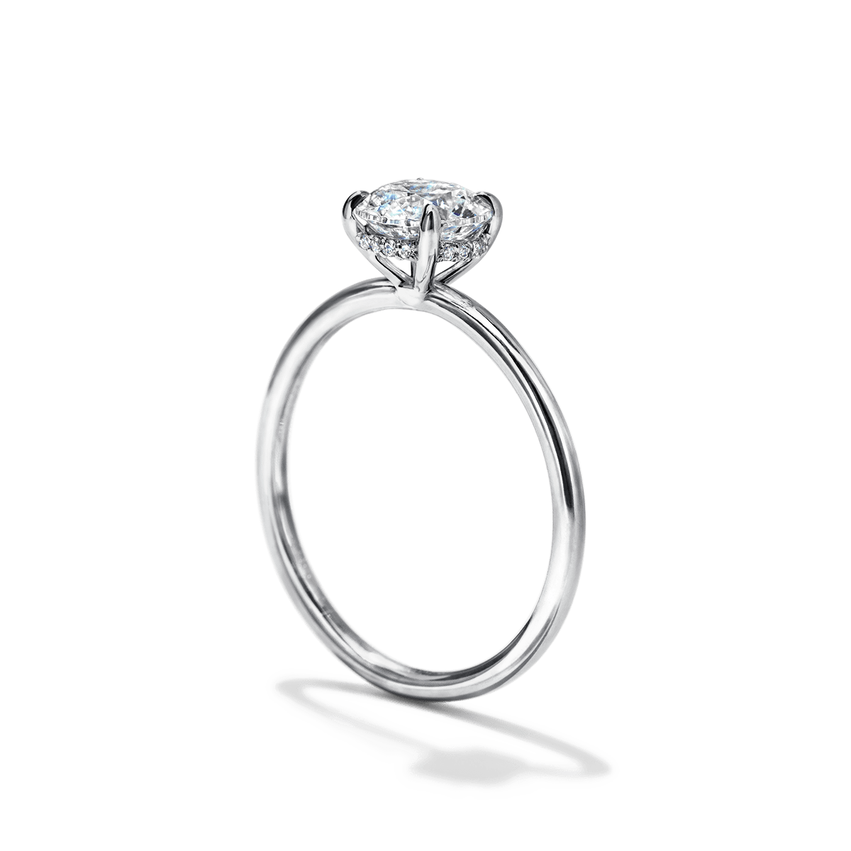 Hidden Halo Engagement Ring