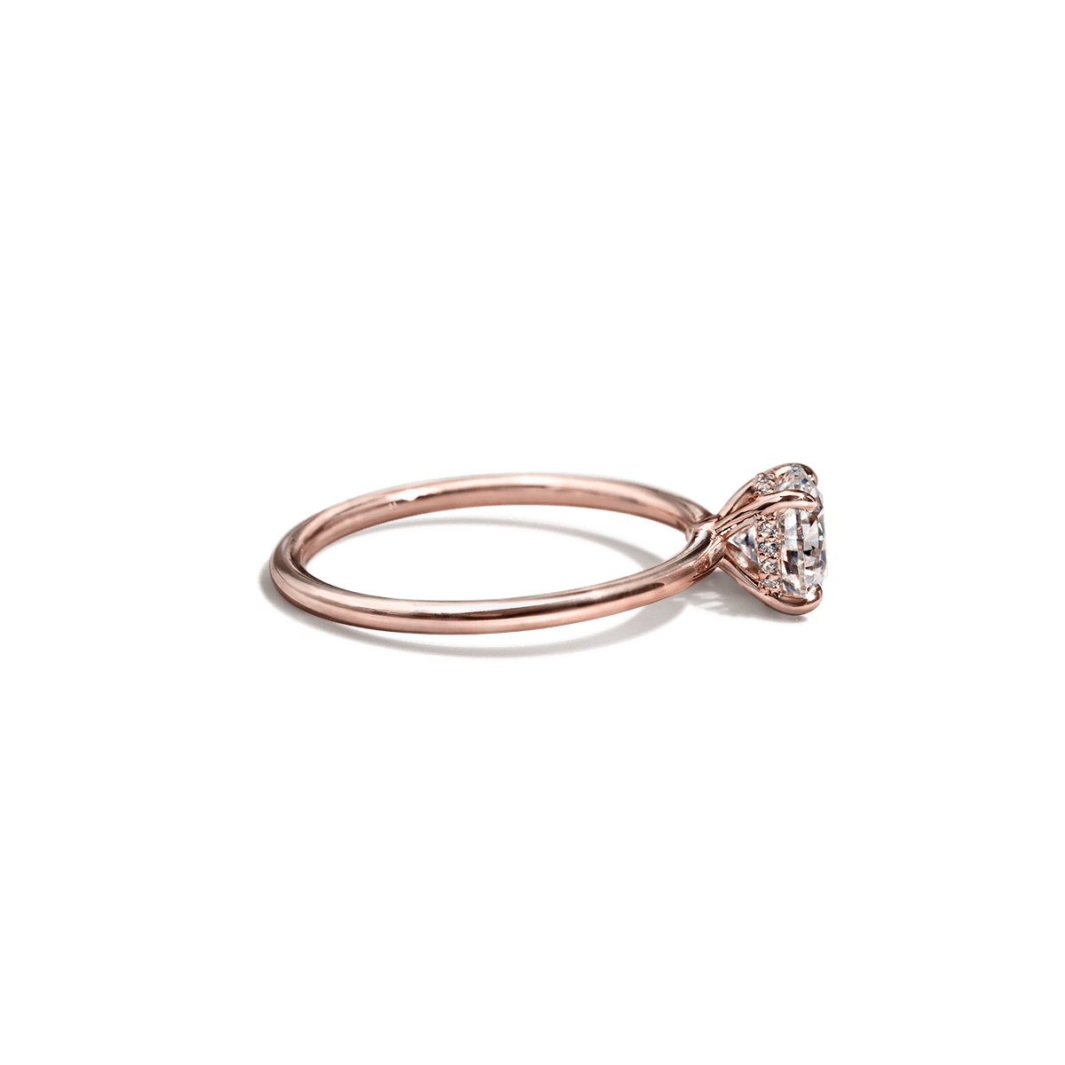 Hidden Halo Engagement Ring