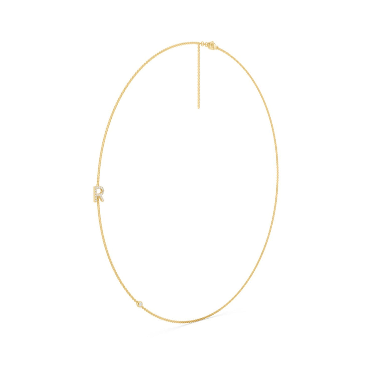 Initial and Bar Drop Necklace