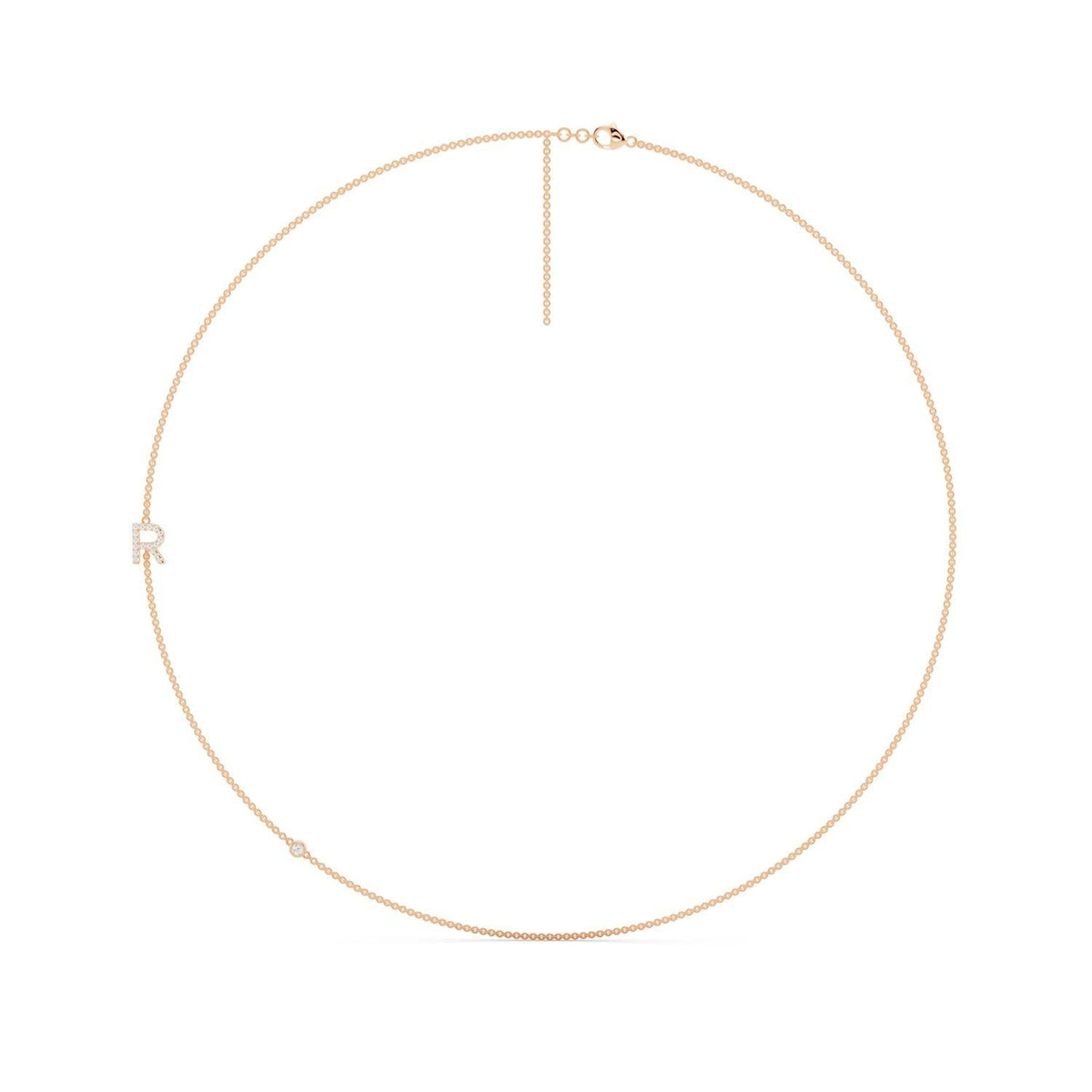 Initial and Bar Drop Necklace