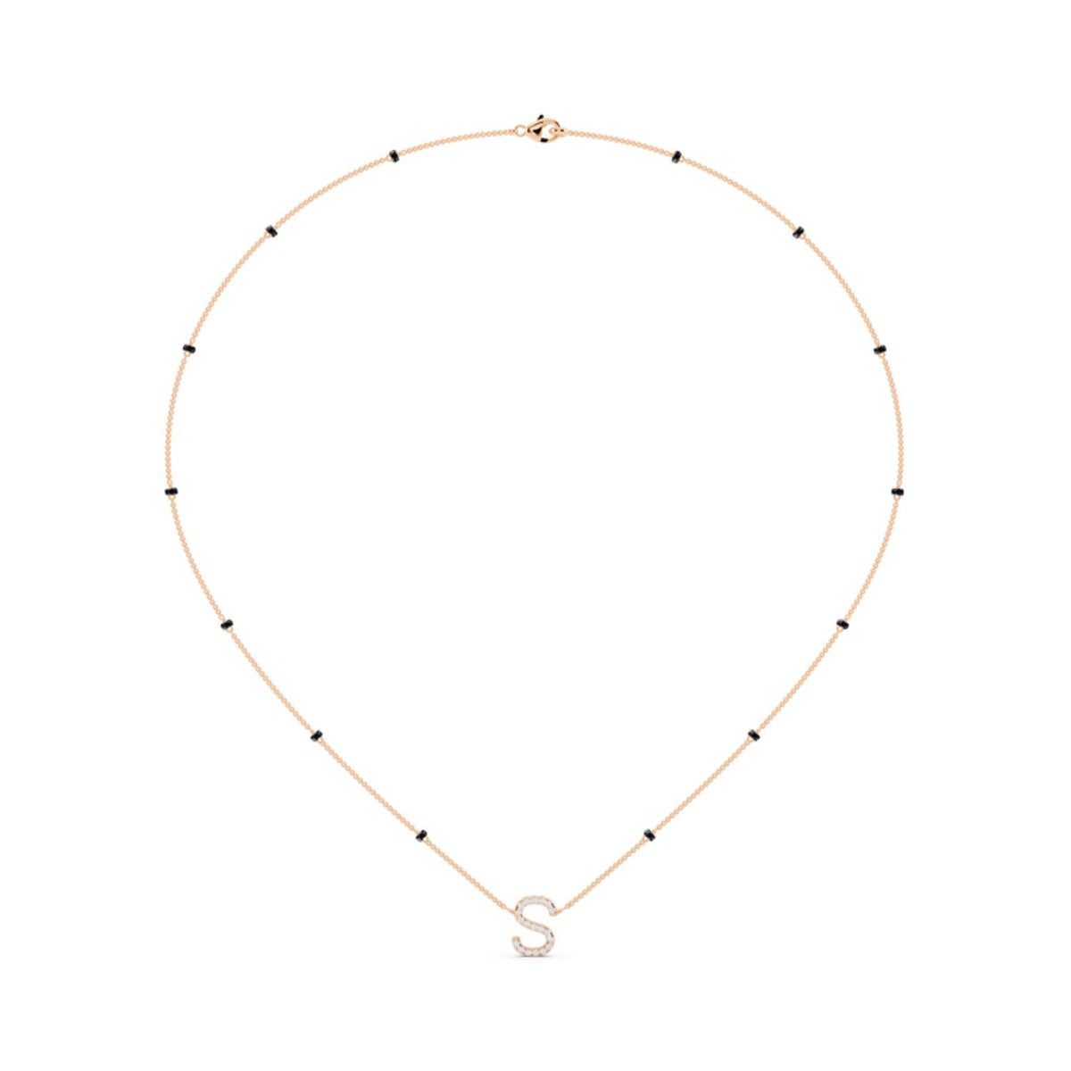 Initial Diamond Mangalsutra