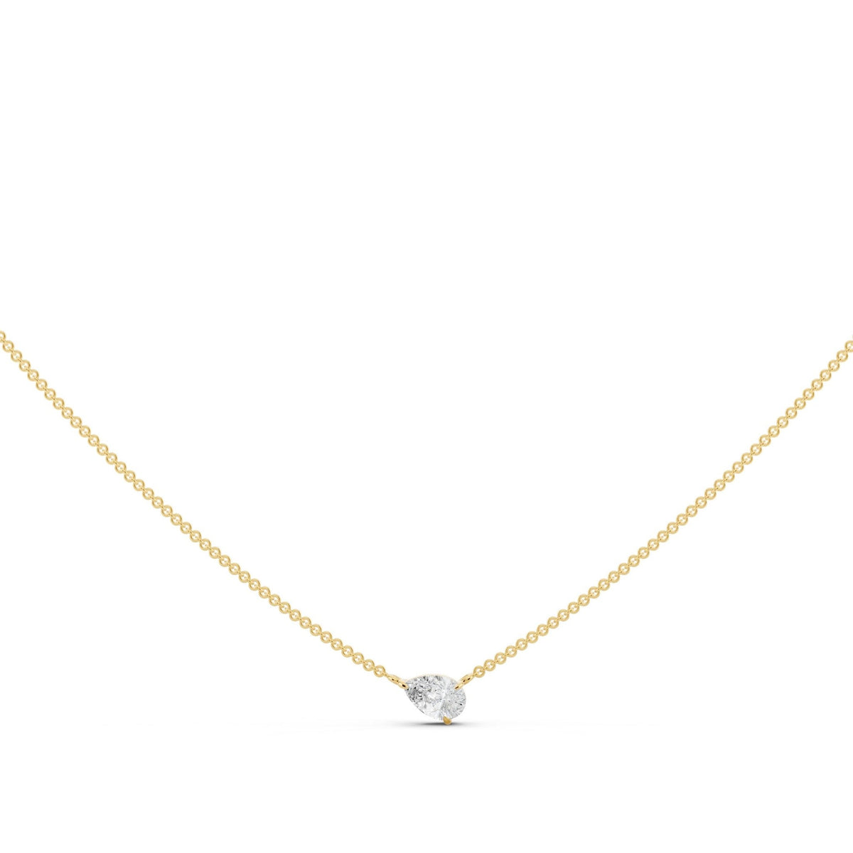 It Girl Pear Lab-Grown Diamond Solitaire Necklace