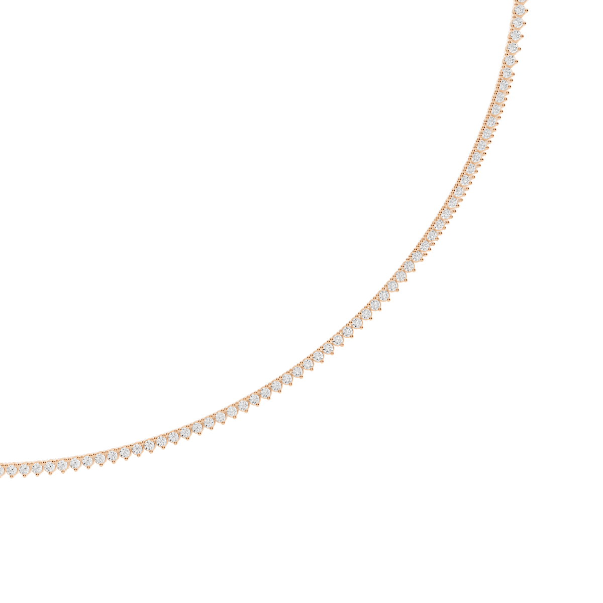 Minimalist Lab-Grown Diamond Tennis Necklace