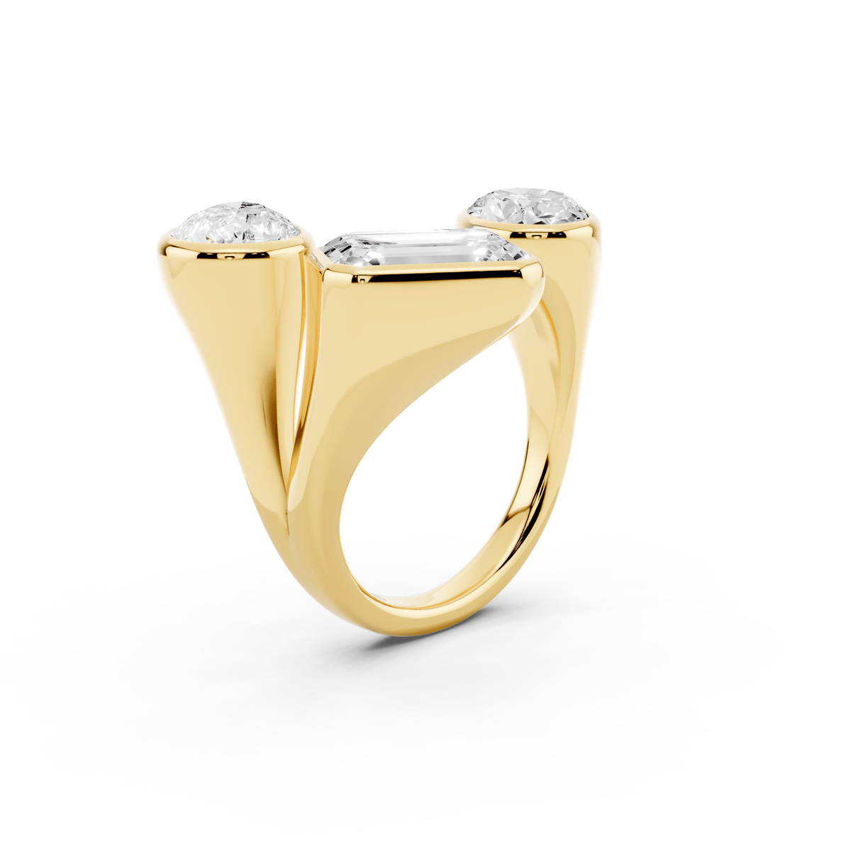 Open Mixed-Shape Lab-Grown Diamond Ring