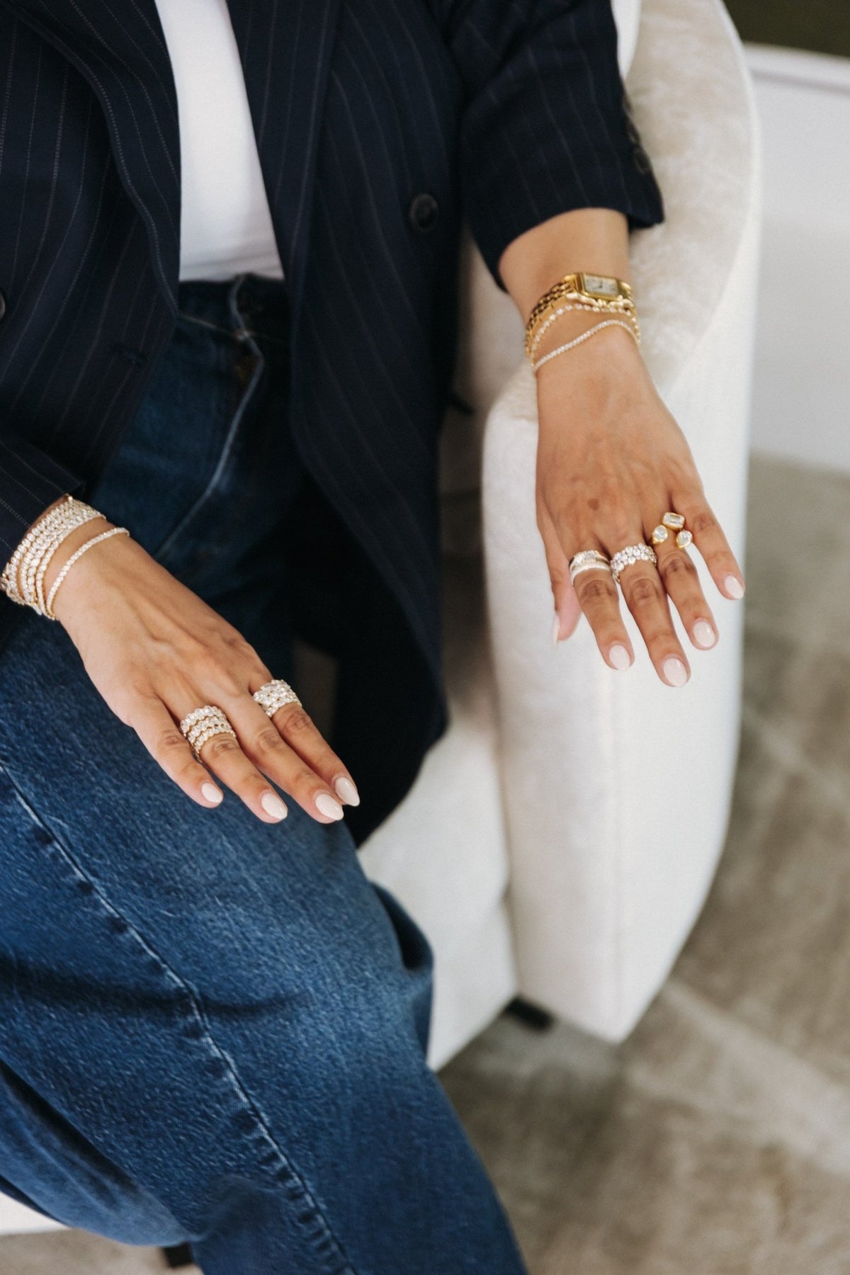 Open Mixed-Shape Lab-Grown Diamond Ring