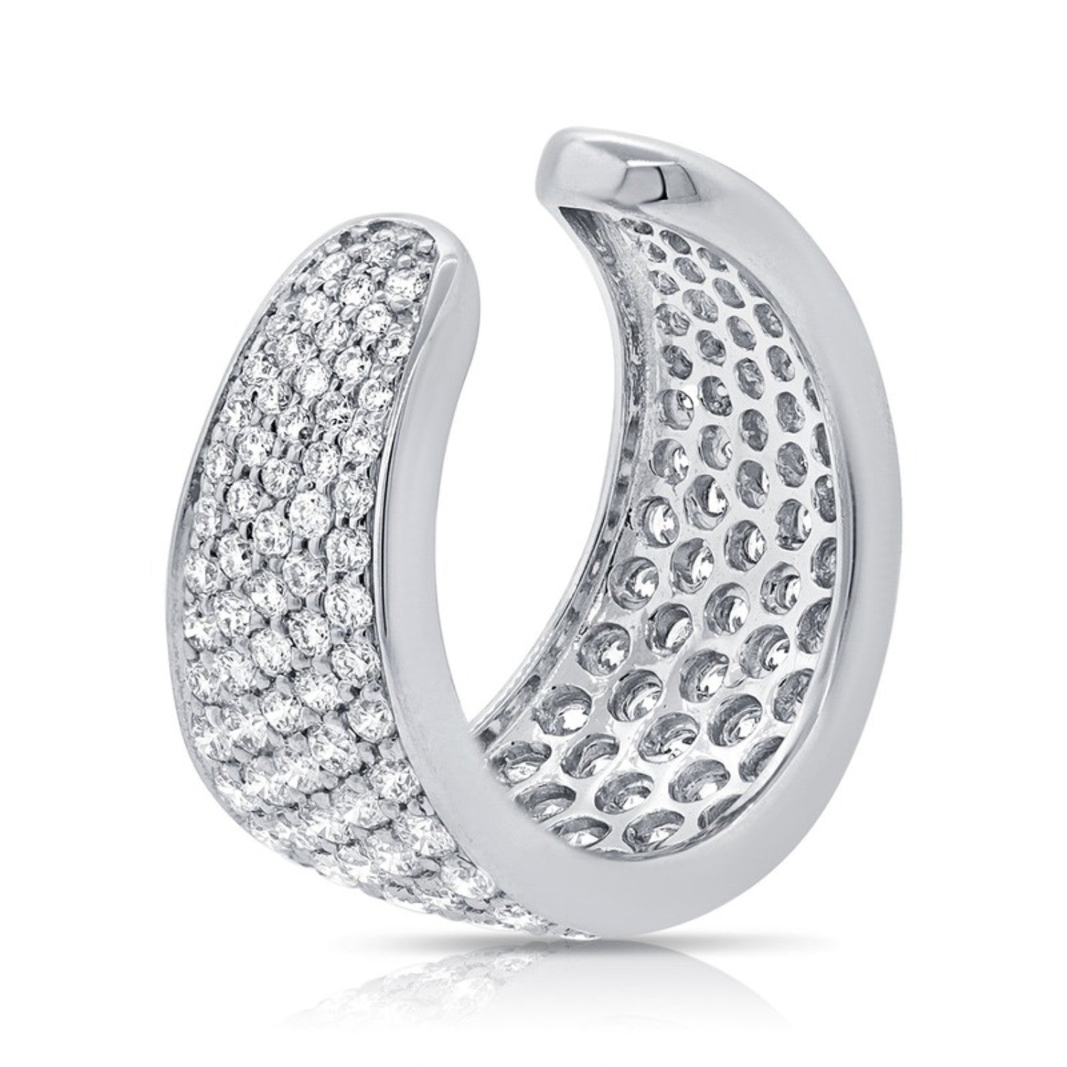 Openwork Pavé Diamond Ear Cuff in 14K white gold