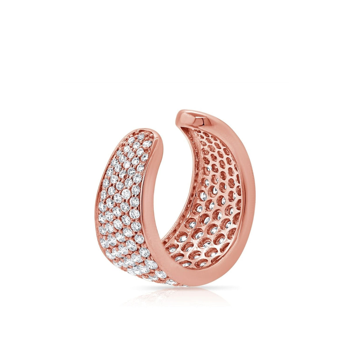 Openwork Pavé Diamond Ear Cuff