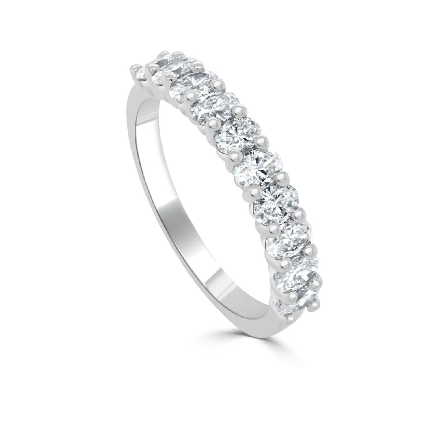 Oval - Cut Diamond Band