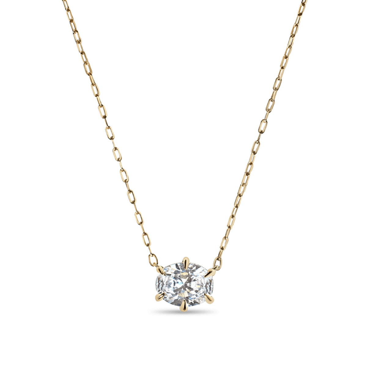 Oval Diamond Pendant