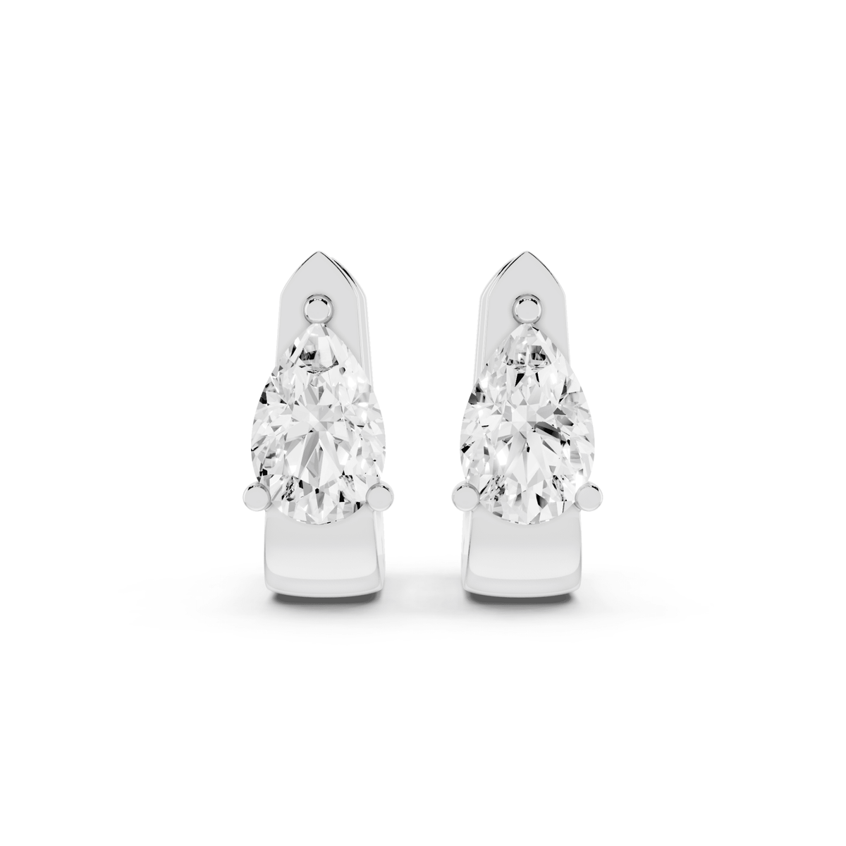 Pear Lab-Grown Diamond U Huggie Earrings