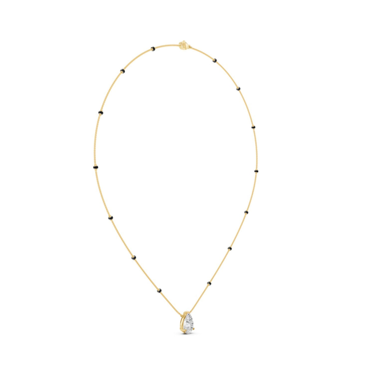 Pear Solitaire Diamond Mangalsutra