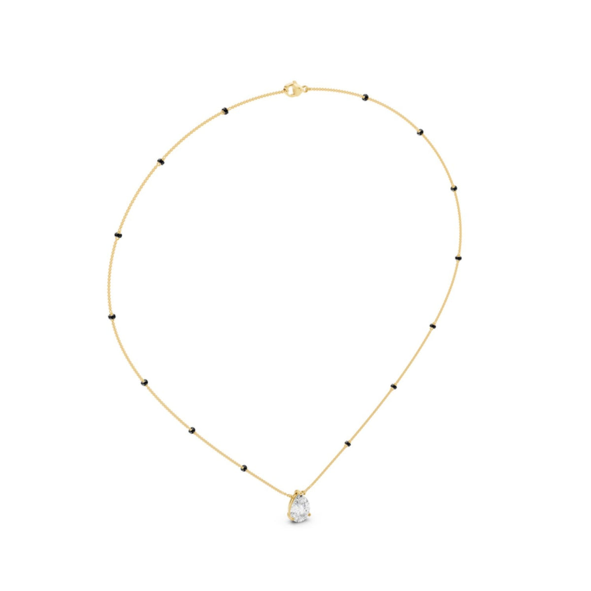 Pear Solitaire Diamond Mangalsutra